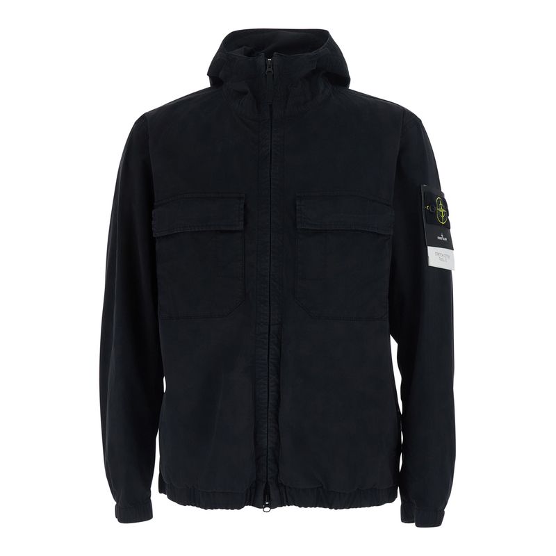 Stone Island Men Stretch Organic Cotton Twill, Garment Dyed